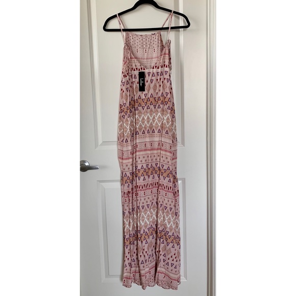 Mosaic Days Blush Pink Print Maxi Dress - Picture 6 of 8